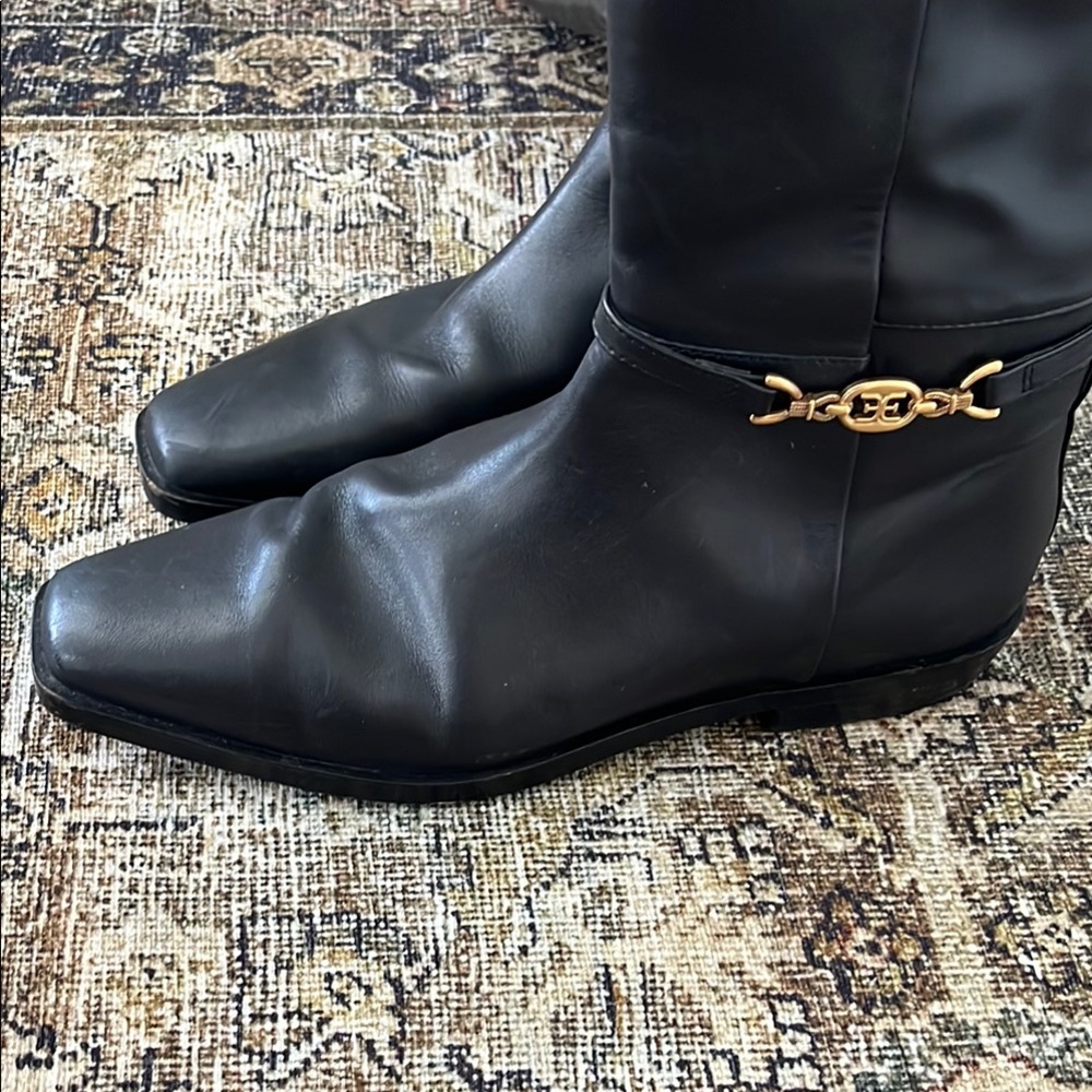 Sam Edelman Black Knee-High Leather Boots - Picture 6 of 8